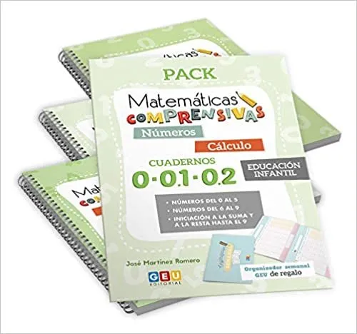 Pack Infantil Matematicas 0 1 2 + Organizador Semanal