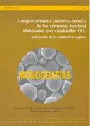 Comportamiento Científico-Técnico De Los Cementos Portland Elaborados Con Catalizador Fcc