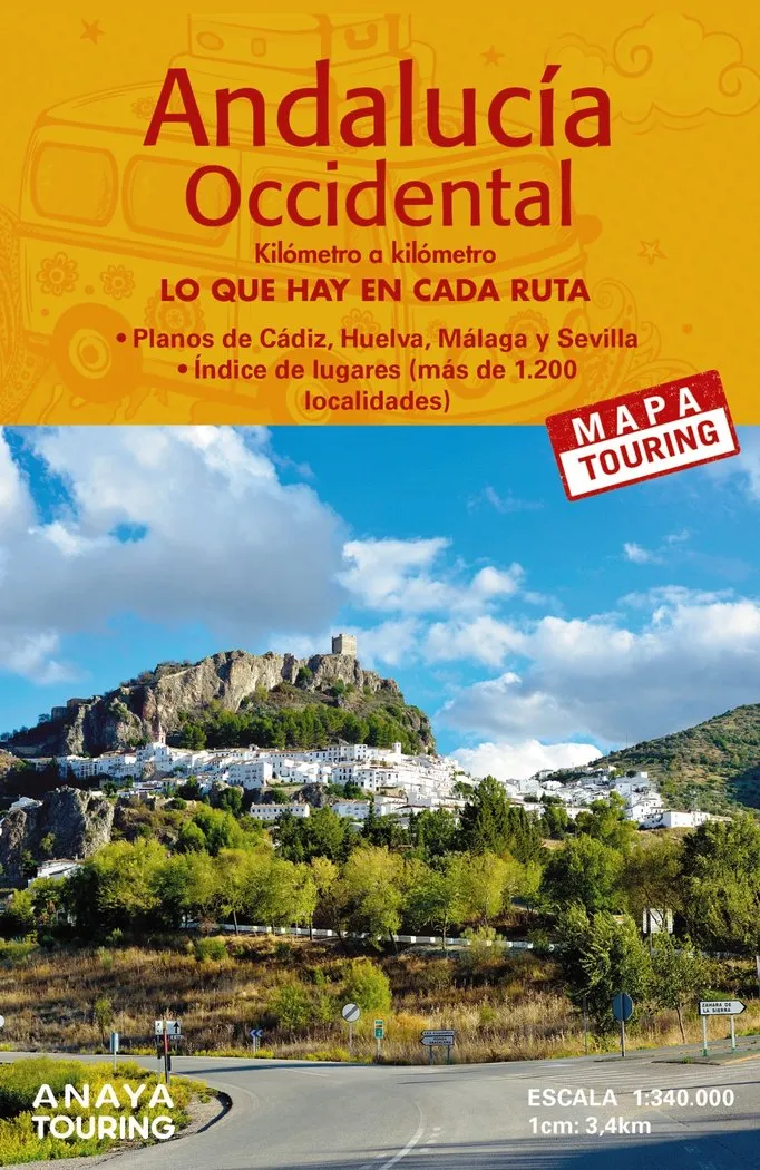 Mapa De Carreteras De Andalucia Occidental (Desplegable), Es